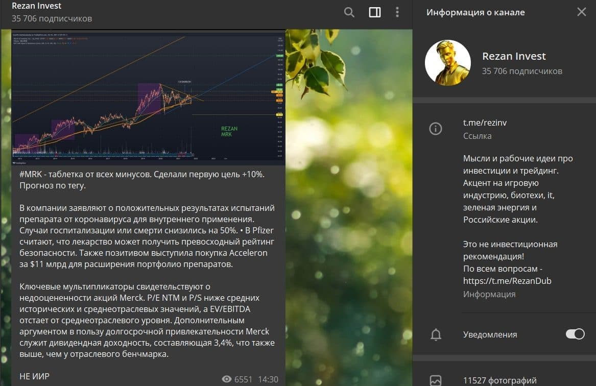 Телеграмм канал Rezan Invest