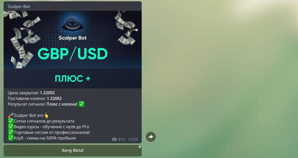 Scalper pro bot в телеграмме