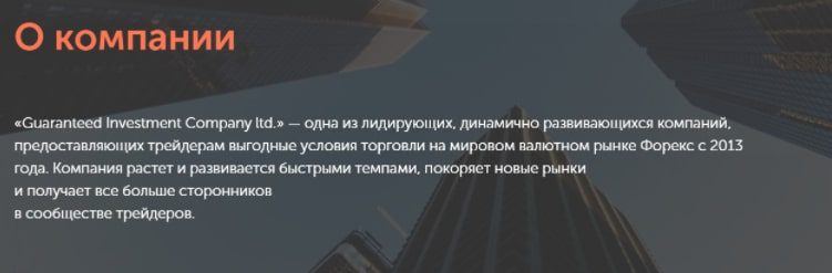 О компании Ginvestco.com