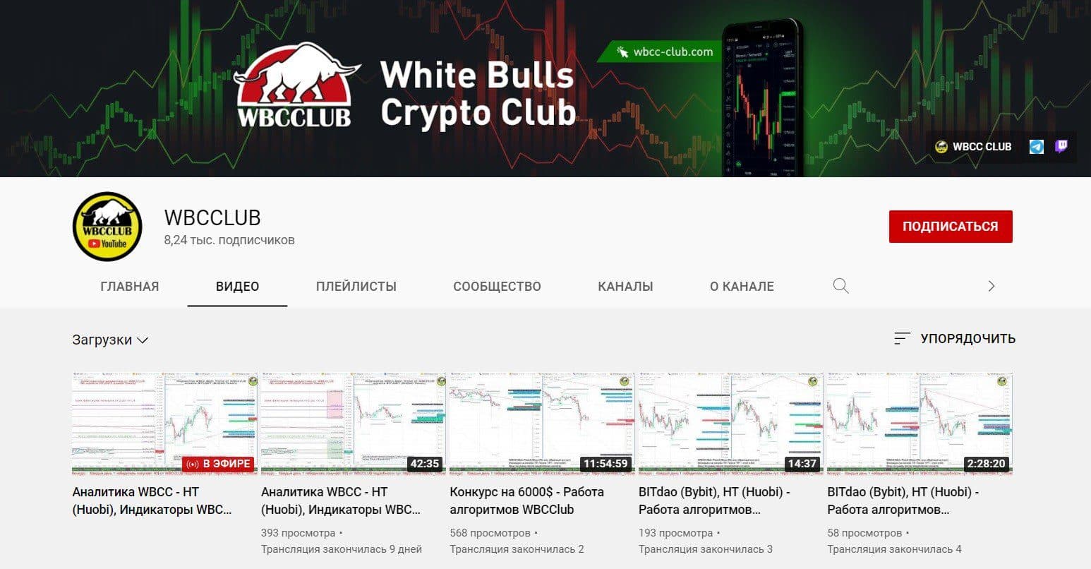 Ютуб-канал компании WBCC