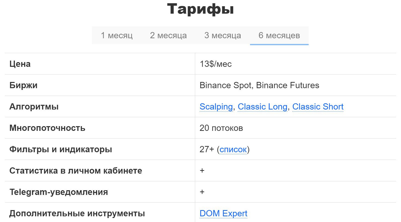 Stratum Bot тарифы