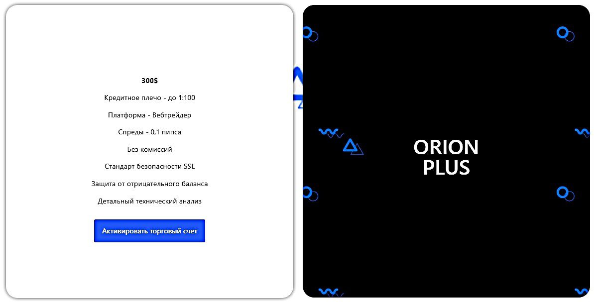 OrionTradings.com активация счета