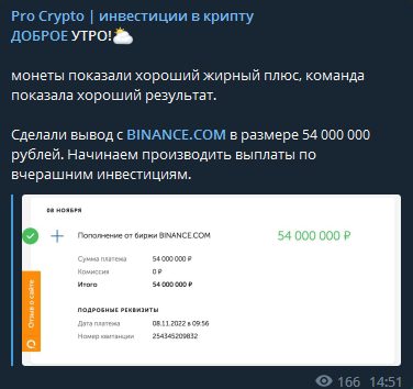 Pro Crypto обман Telegram