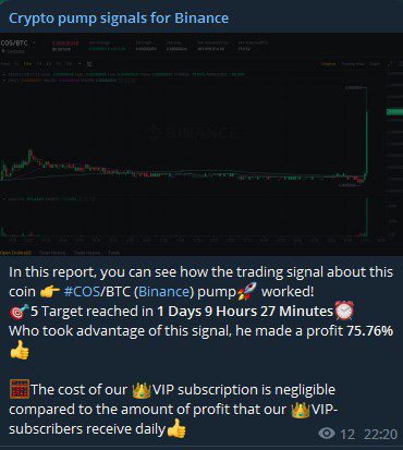 Crypto Pump Signals for Binance телеграм