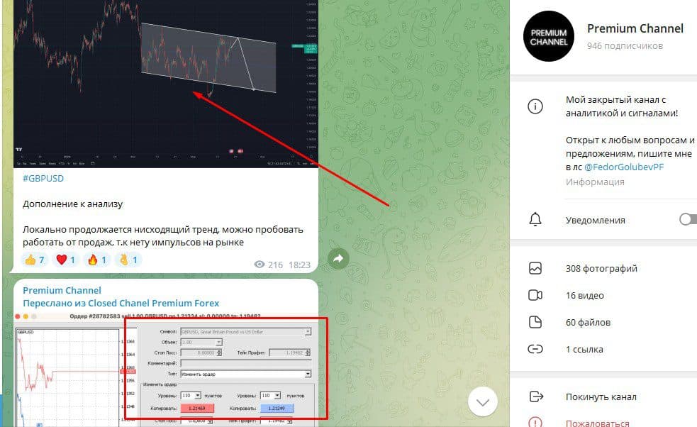 Premium channel трейдер Федор Голубев