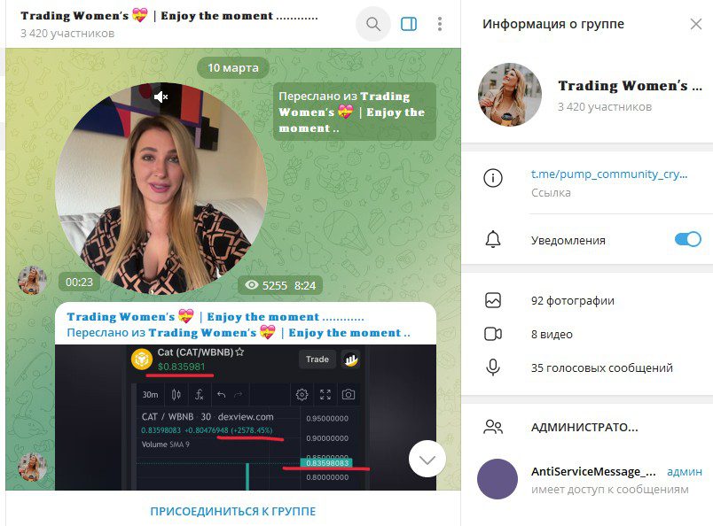 Telegram Trading Womens Enjoy the moment