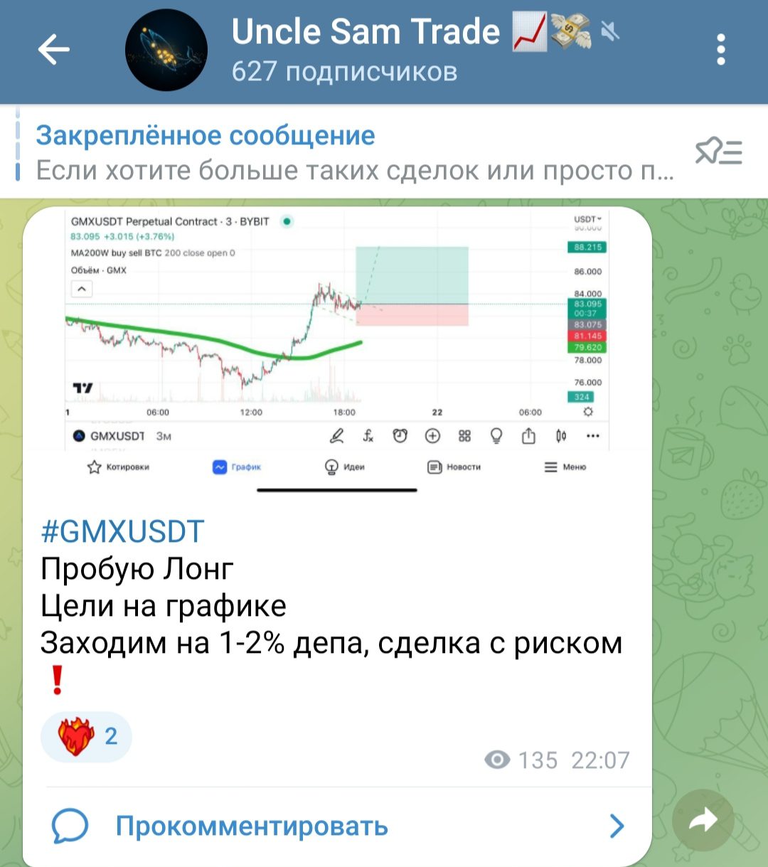 Uncle Sam Trade телеграмм