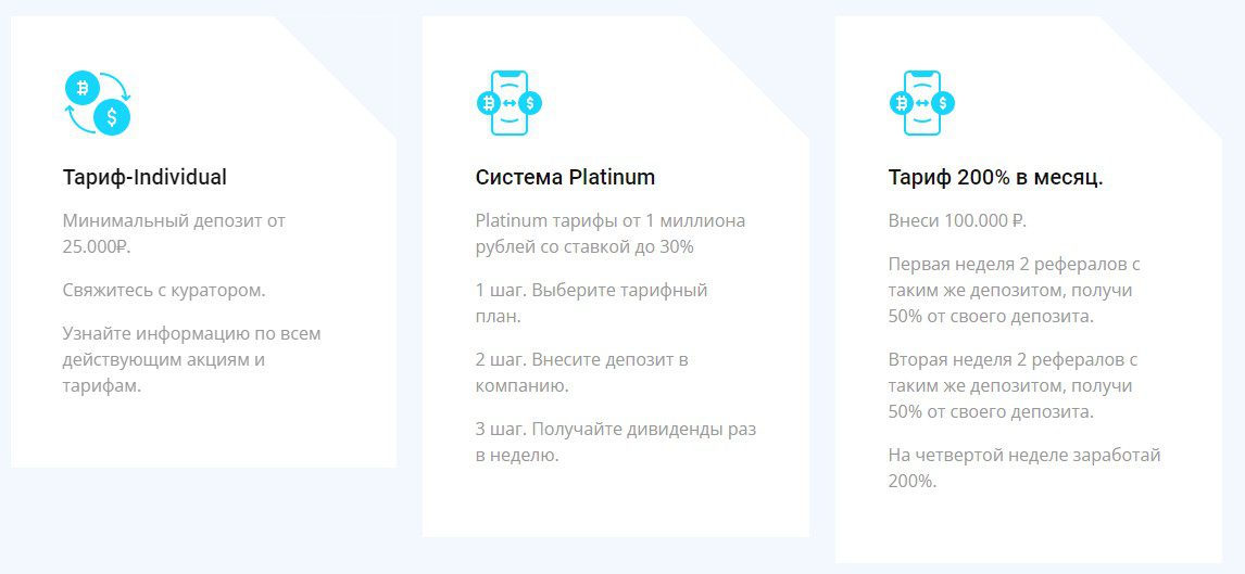 Инвестиционные планы проекта Gold Coin