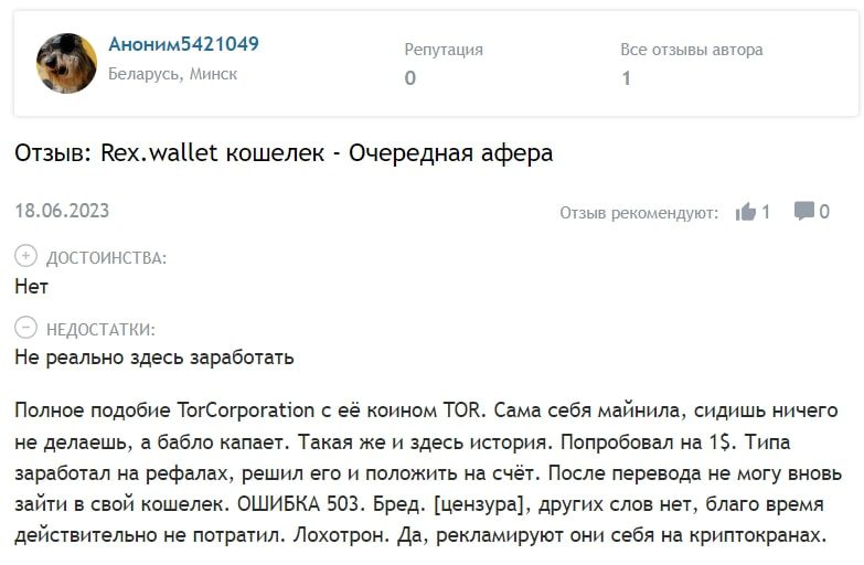 Wallet Rex отзывы