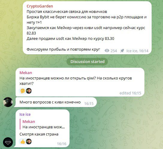 CryptoGarden телеграм отзывы