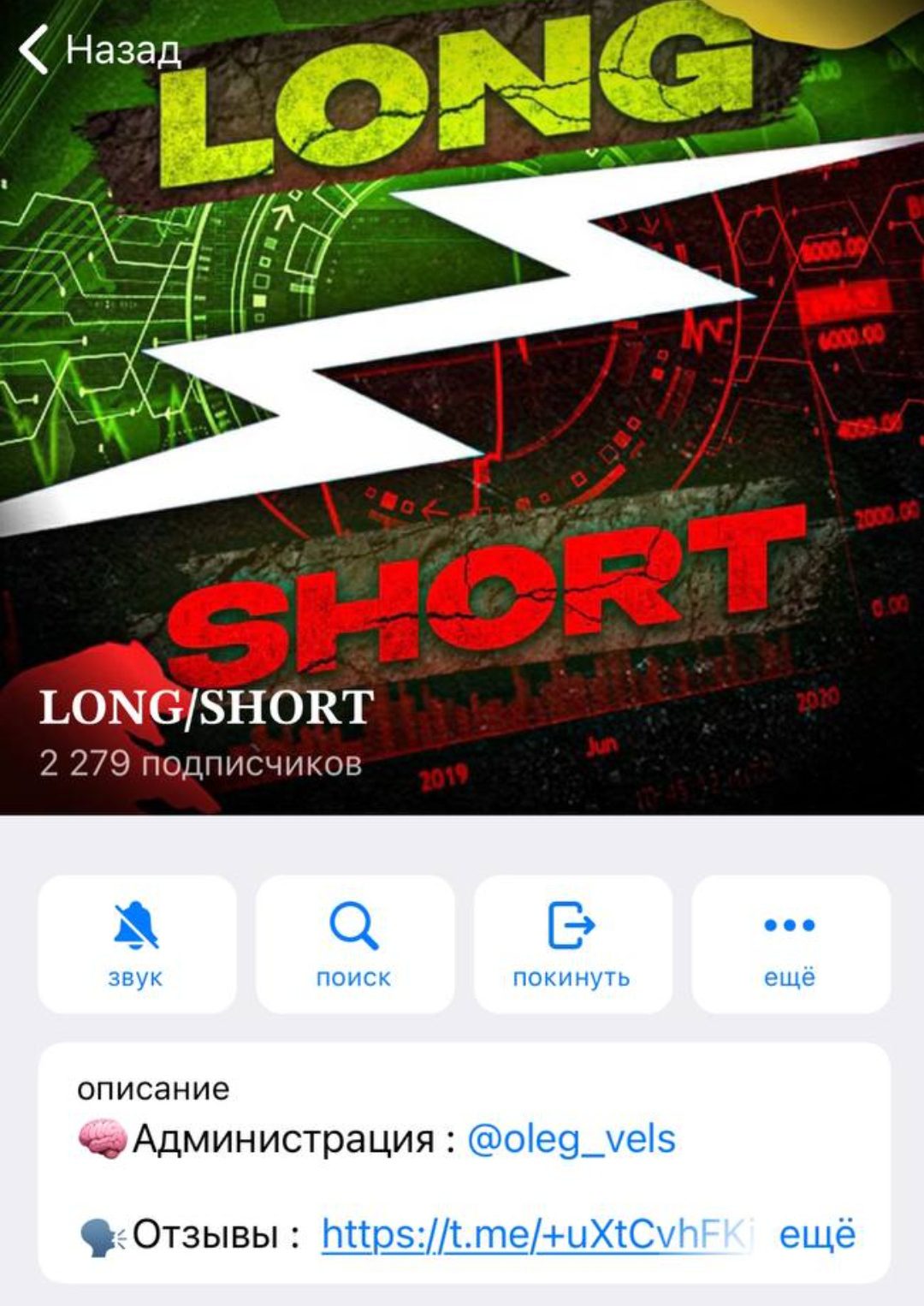 LONG SHORT телеграмм