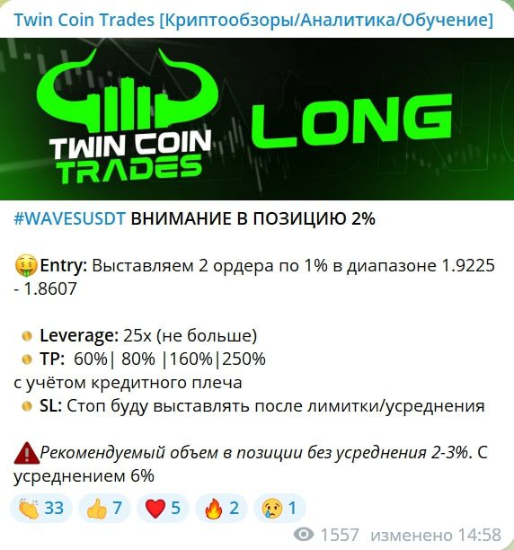 Twin Coin Trades ордеры