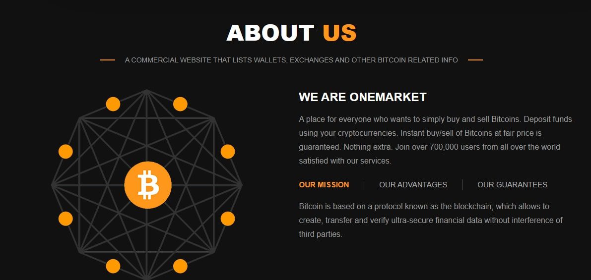 Onemarket exchange сайт