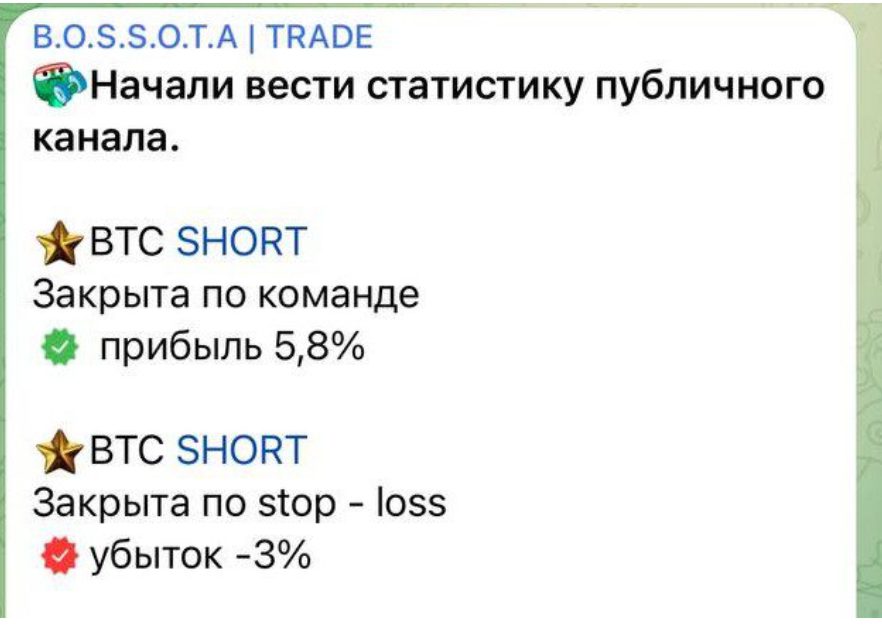 Bossota Trade телеграмм