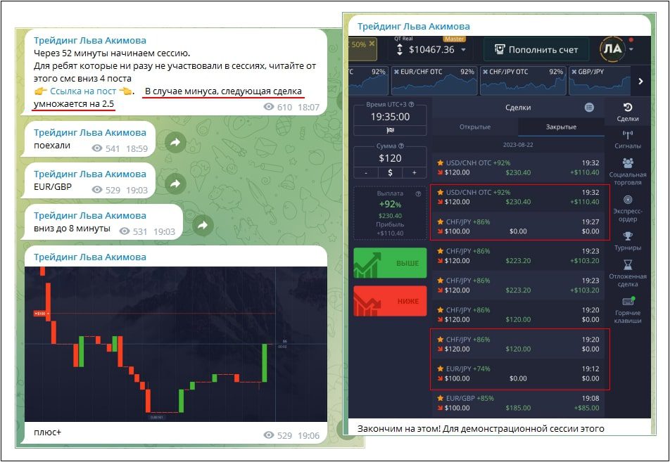 Трейдинг Льва Акимова запись
