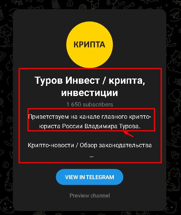 Телеграм-канал Туров Инвест