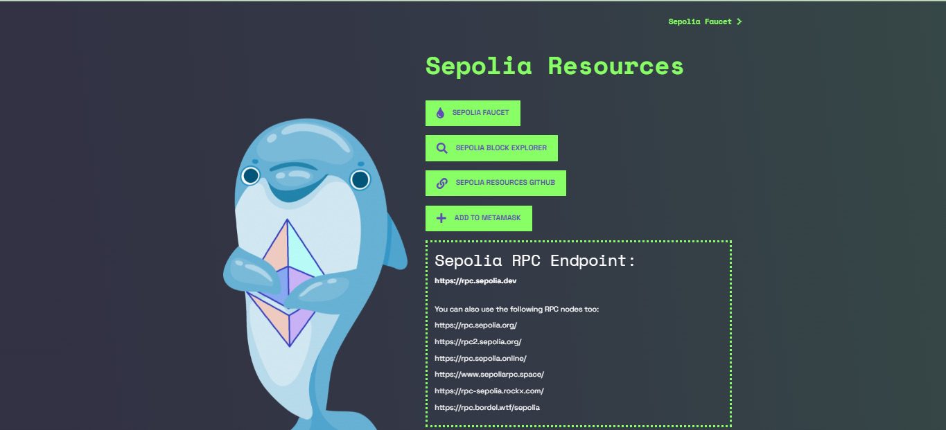 За что платит Sepolia Faucet