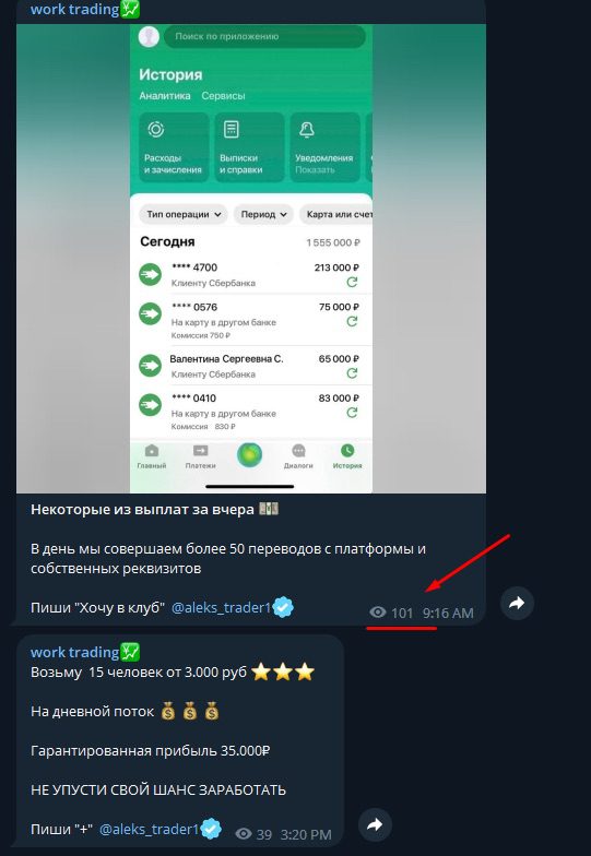 Новостная лента в телеграме Work Trading