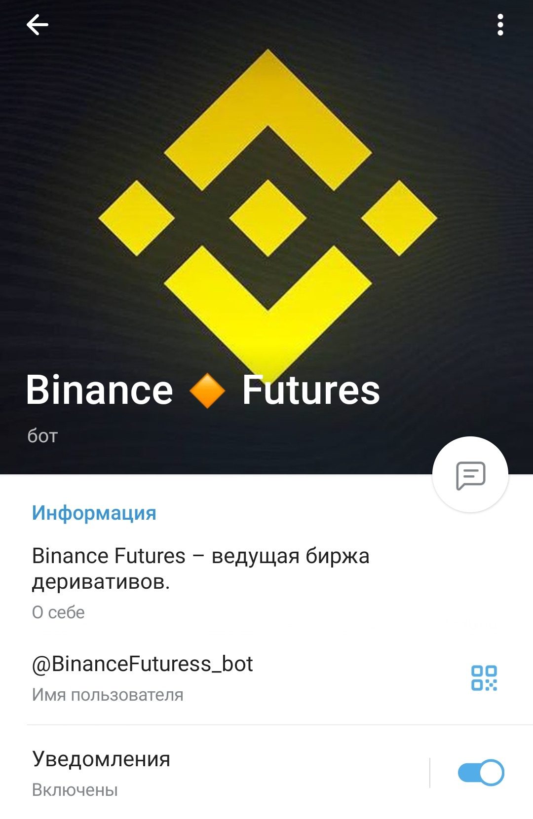 Телеграм-канал Binance Futures