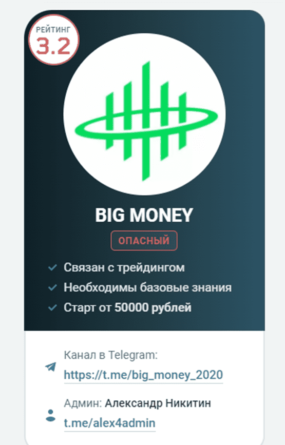 big money телеграмм